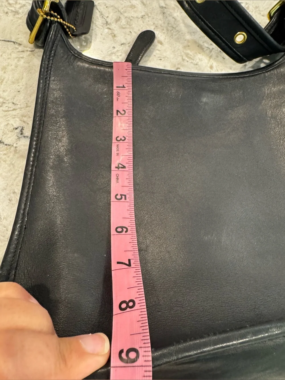 COACH Vintage 9966 LEGACY ZIP Black Leather Purse Bag Crossbody